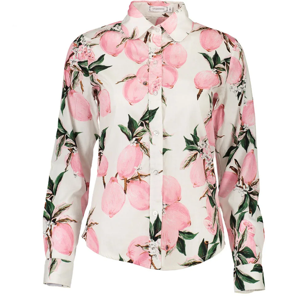 Large Sizes Vintage Flower Shirts Women 2018 New Hot Autumn Cotton