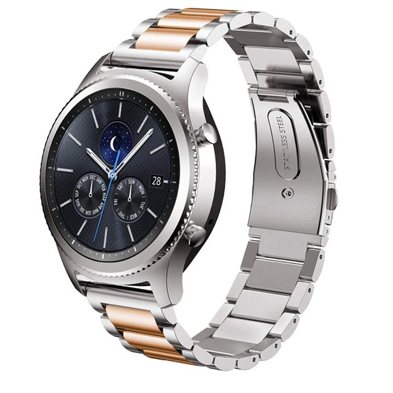 silver-rose gold Браслет для huawei Watch GT Honor Magic Watch 2 pro металлический ремешок из нержавеющей стали для huawei gt 2 46 мм ремешок для наручных часов - Цвет: silver-rose gold
