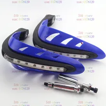 1 пара синий универсальная защита рук для мотоциклов мотокросса защита рук один комплект комбинированный Руль Протектор с светодиодный сигнал поворота