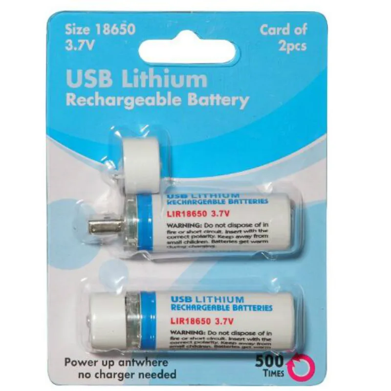 

low price 1 pcs 18650 3.7V 1A 1400mAh USB Lithium Rechargeable Battery for Torch Flashlights Led flashing indicator charging