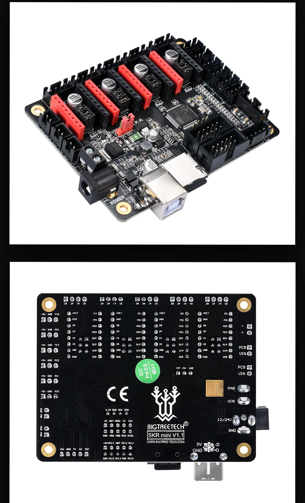 BIGTREETECH SKR мини V1.1 плата управления 32 бит с TMC2208 TMC2130 драйвер для Reprap MKS Gen L Gen V1.4 настольный 3d принтер