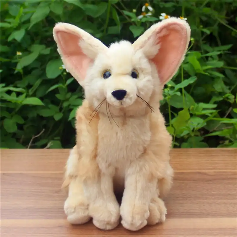 Simulasi Fox Boneka Mewah Mainan Lebar Telinga Fox Realistis
