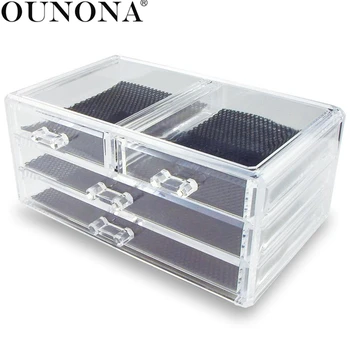 

3-Layer Clear Acrylic Make Up Organizer 3 Drawers Storage Box Clear Plastic Cosmetic Storage Box Makeup Organizer Storage