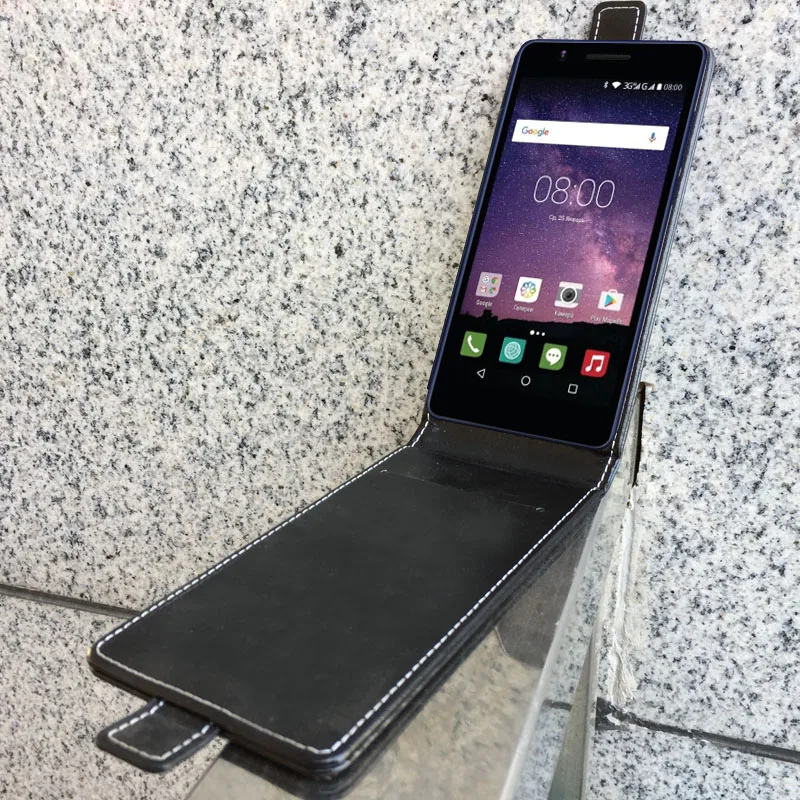 Pierves Роскошный чехол-книжка из искусственной кожи с отделением для карт Philips S386 |