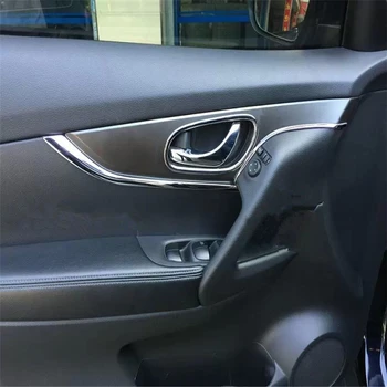 

WELKINRY car auto cover styling for Nissan X-TRAIL T32 2013 2014 2015 2016 2017 ABS chrome interior door handle cup bowl trim