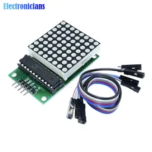 Módulo De Pantalla LED de matriz de puntos MAX7219, kit de Control de un solo chip, salida de 8x8, entrada de cátodo común para arduino MCU, Kit de Control