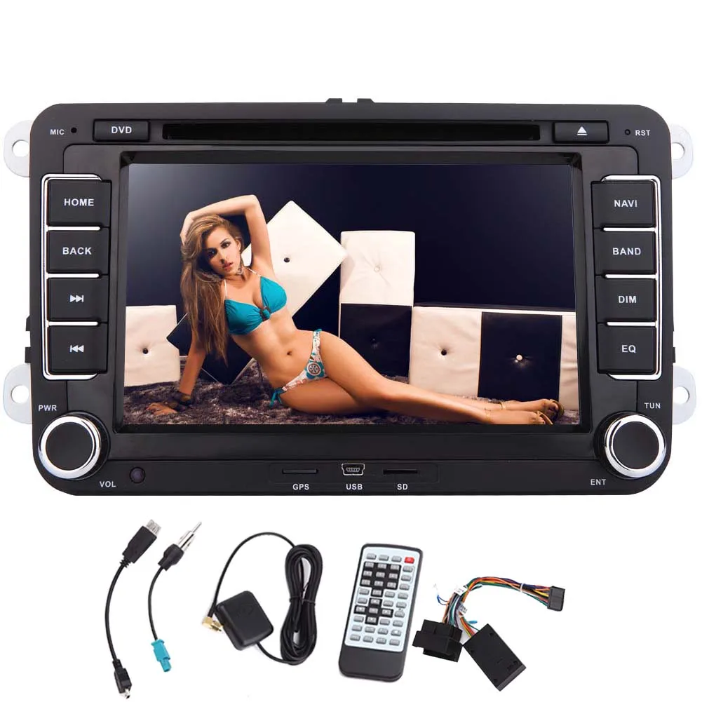 Cheap System USB Android 5.1 Car DVD Player Can Bus 4-CORE APP Auto For VW Volkswagen Autoradio GPS NAVI Radio Stereo 1080P Bluetooth 9