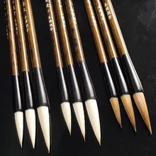 3 шт. шерстяная кисточка для китайской каллиграфии ручка для письма обычный официальный скрипт шерсть ласки китайский набор кистей для рисования