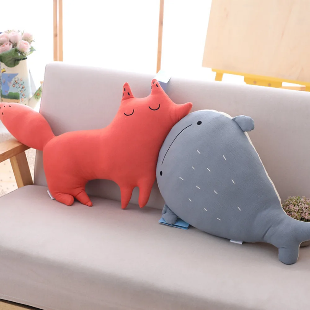 Creative Animal Shape Throw Pillow Toys Lovely Back Support Car Seat Cushions Bedroom Soft Plush Pillows Home Decor Accessories