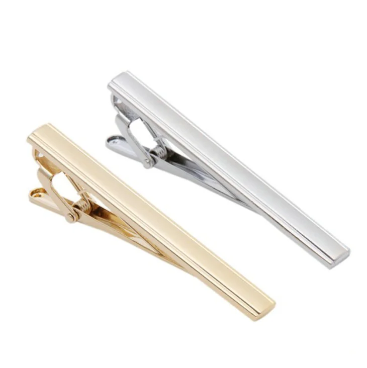 Fashion 2 color Man's Classic simple tie clip silver metal clips tie