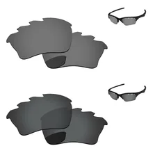 Черный и черный хром 2 пары Поляризованные Сменные линзы для полукуртки XLJ солнцезащитные очки с отверстиями рамка UVA и UVB Защита