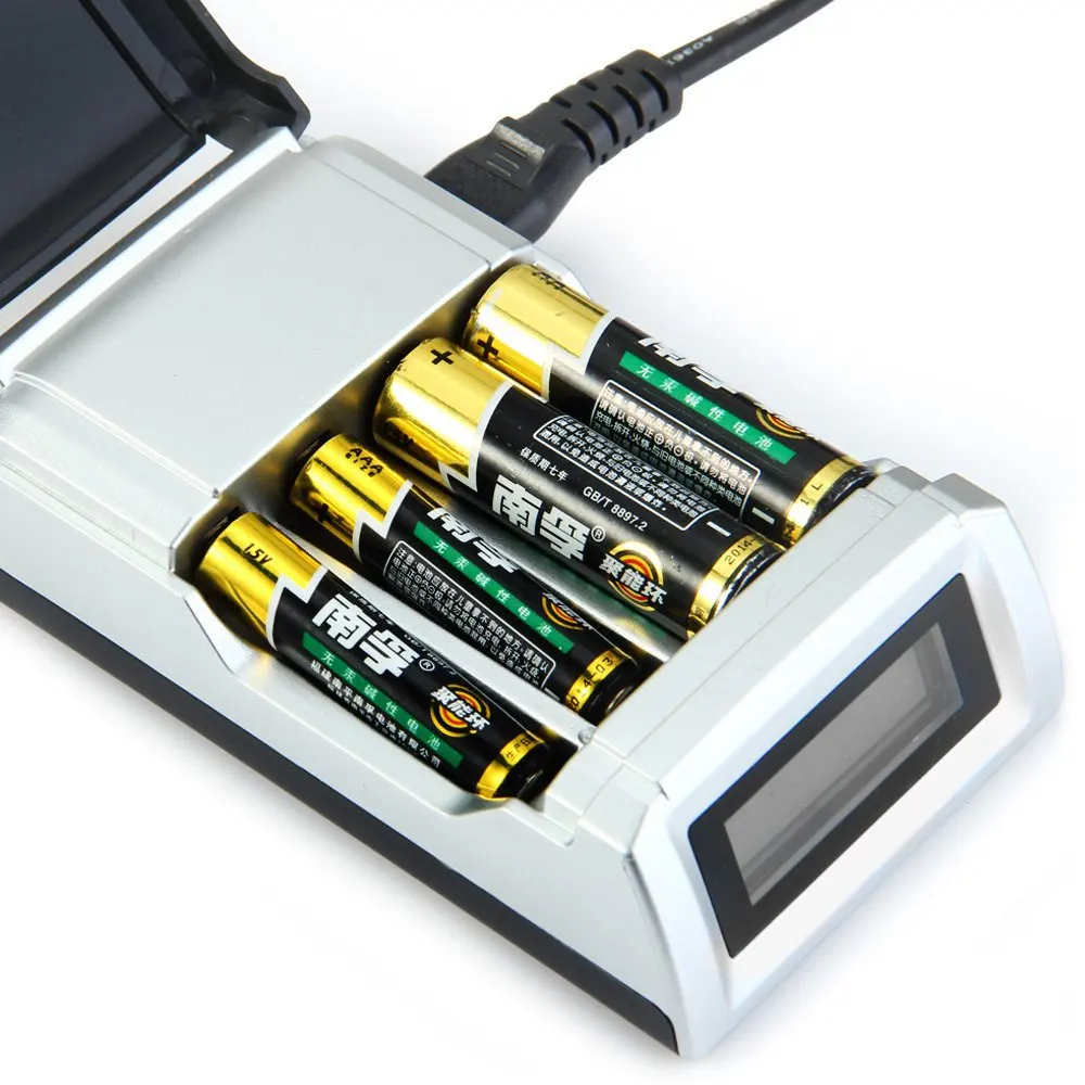PALO C905W 4 Slots LCD Display Smart Intelligent Battery Charger for AA / AAA NiCd NiMh Rechargeable Batteries US / EU Plug PALO C905W 4 Slots LCD Display Smart Intelligent Battery Charger for AA / AAA NiCd NiMh Rechargeable Batteries US / EU Plug