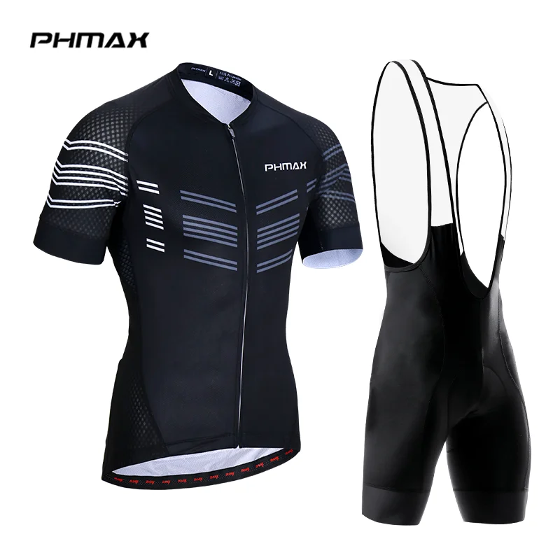 PHMAX Pro комплект для велоспорта MTB велосипедная Одежда Майо Ropa Ciclista велосипедная одежда спортивная мужская Ciclismo комплект из майки для велоспорта - Цвет: Bib Cycling Set