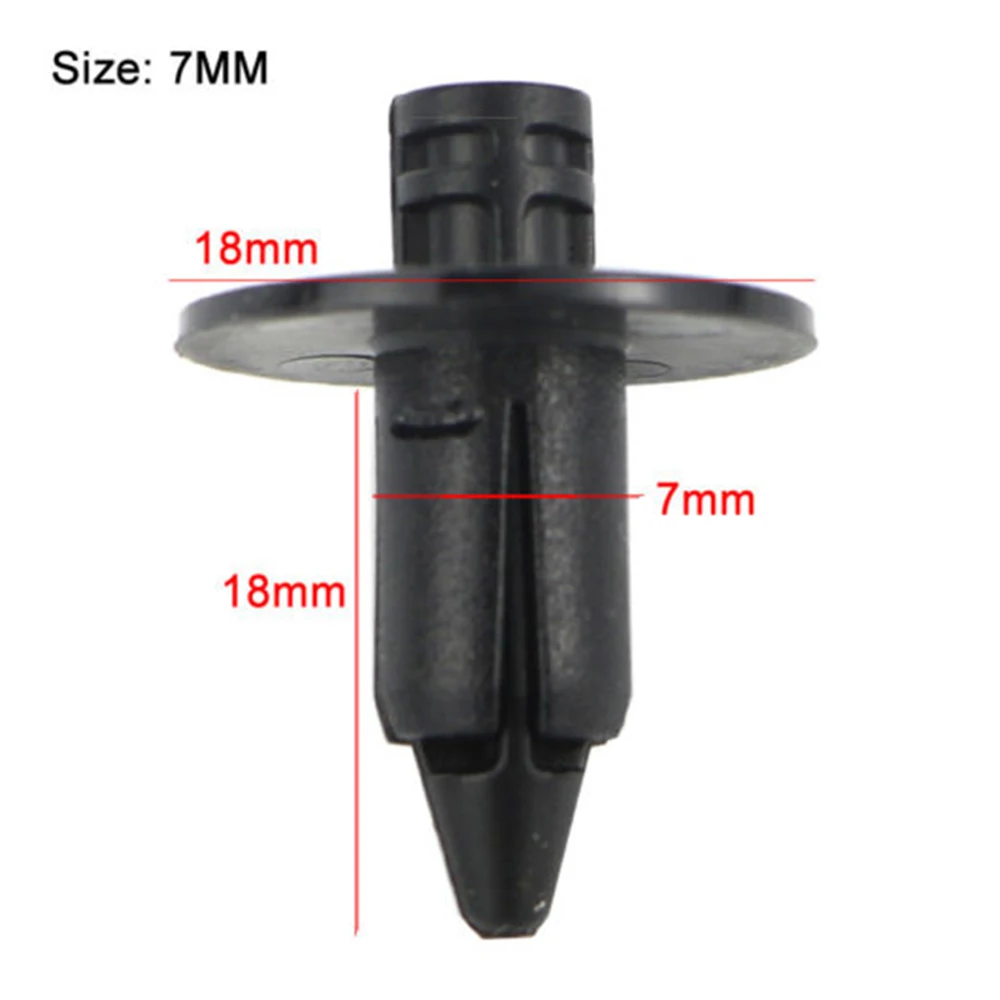 20 шт. черные 6 мм 7 мм 8 мм Пластиковые заклепки Обтекатели заклёпки для Honda Yamaha Suzuki Kawasaki доступны в трех размерах Универсальный фитинг - Название цвета: 7MM