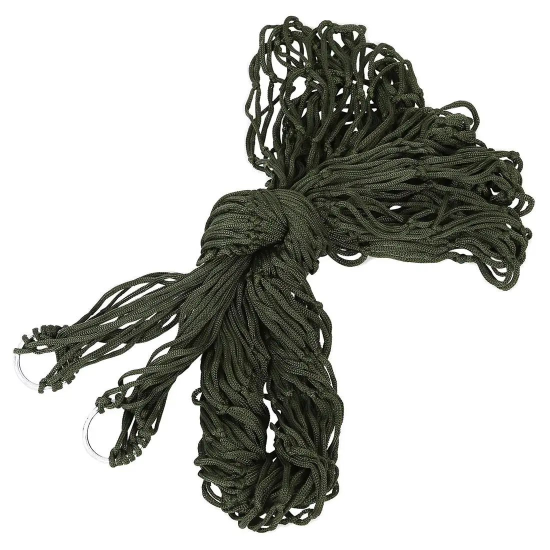 

Hot Sale Deep Green Nylon Hammock Hanging Mesh Sleeping Bed Swing Outdoor Camping Travel