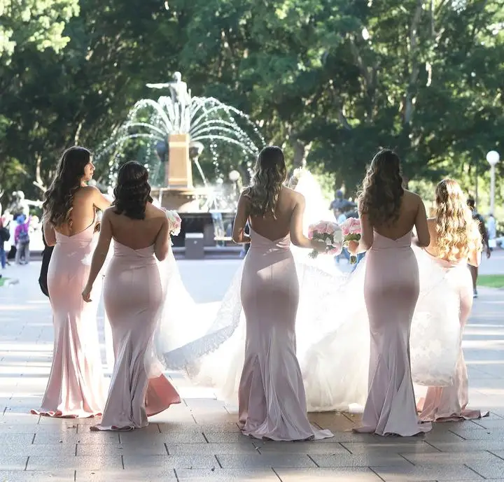 Flash Deal Pink Bridesmaid Dresses Mermaid Dress for Wedding Party Simple robe demoiselle d Flash Deal Pink Bridesmaid Dresses Mermaid Dress for Wedding Party Simple robe demoiselle d
