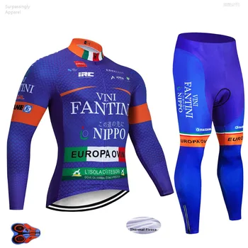 

2019 Pro UCI Team VINI Cycling Clothing Winter Thermal Fleece Men Cycling Jersey Set MTB Bike Maillot Ropa Ciclismo Sportswear