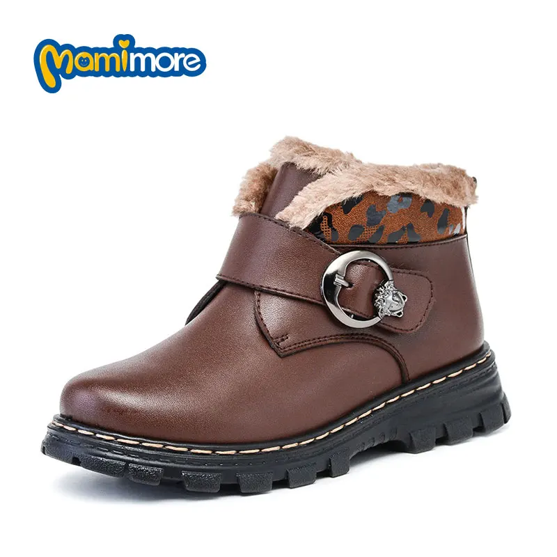 

Retro Boy Plus Velvet Warm Children's Boots Martin 2017 Autumn and Winter New Solid Color Suture Ankle Boots 3 Colors Hot Sale