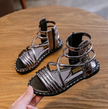 

MXHY2019 Summer Kids Shoes Non-slip Korean Princess shoes open toe cute children's sandals girls casual shoes princess sandals
