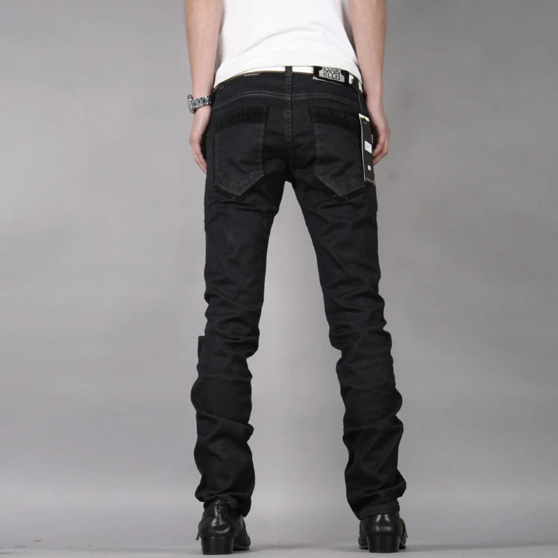 Winter Mens Jeans Thicken Warm Male Fleece Denim Pants Cotton Black Long Pants Trousers Patchwork Jeans Men Clothes 2018