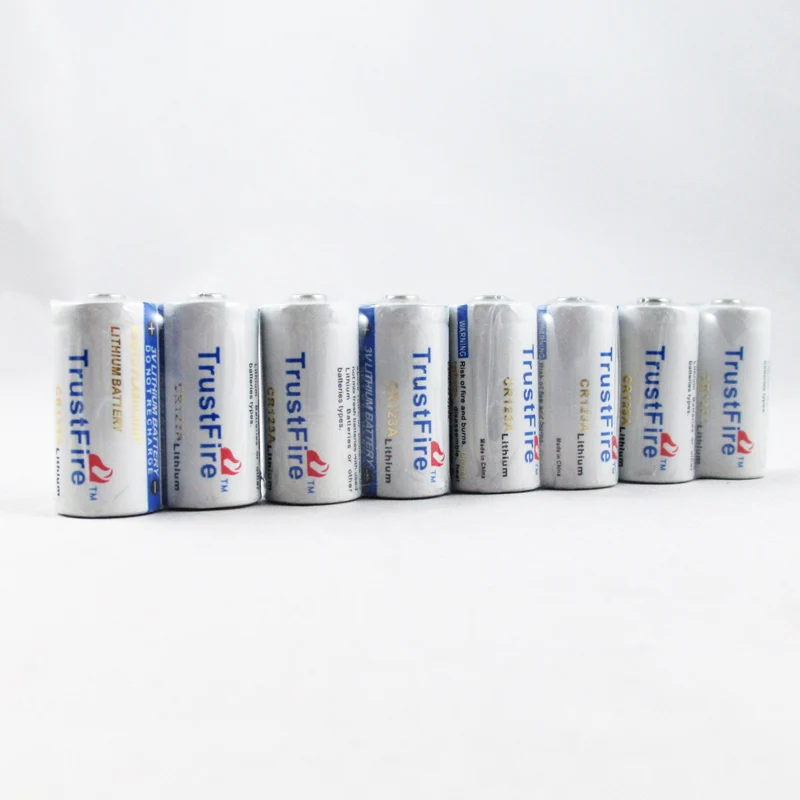 100 шт./лот Высокое качество TrustFire литиевая CR123A 3V 1400mah батарея 3V CR 123A батареи