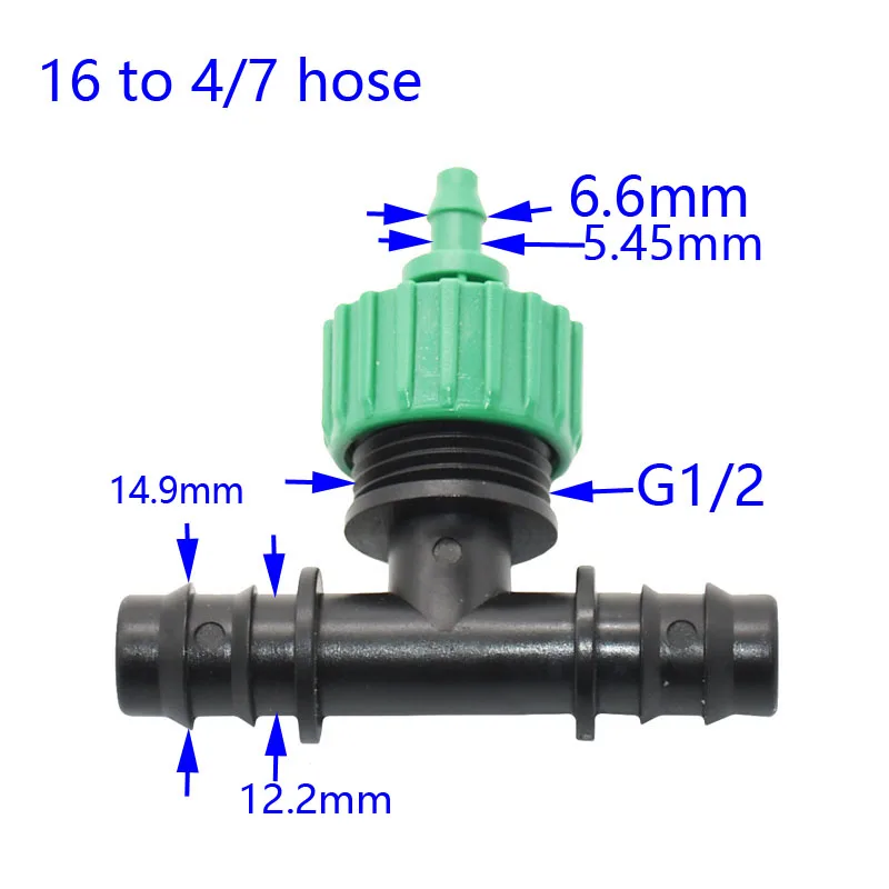 Для полива и орошения 5/8 к 1/" колючая тройник Разъемы 16 мм садовый шланг для 4/7 3 контактный разъем воды разделитель адаптер 2 шт