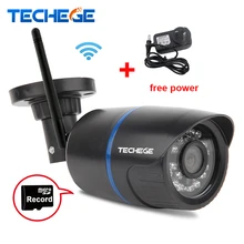 Techege 720 P Wi-Fi ip-камера Водонепроницаемый 1080 P HD сети 1.0MP Wi-Fi камера день Nignt видения Открытый IP камеры Бесплатная адаптер питания