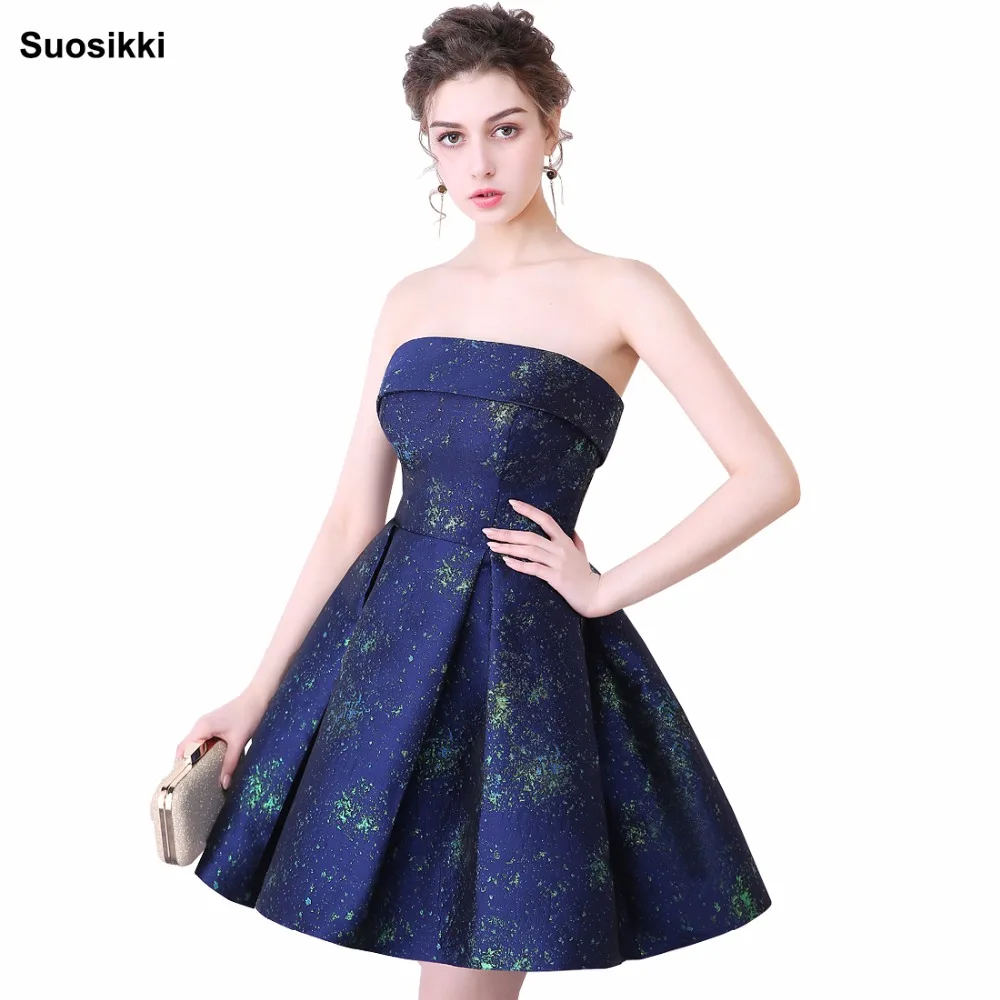 

Short Prom Dresses 2018 Suosikki New Evening Formal Gown lace up back mini formal gown real photos