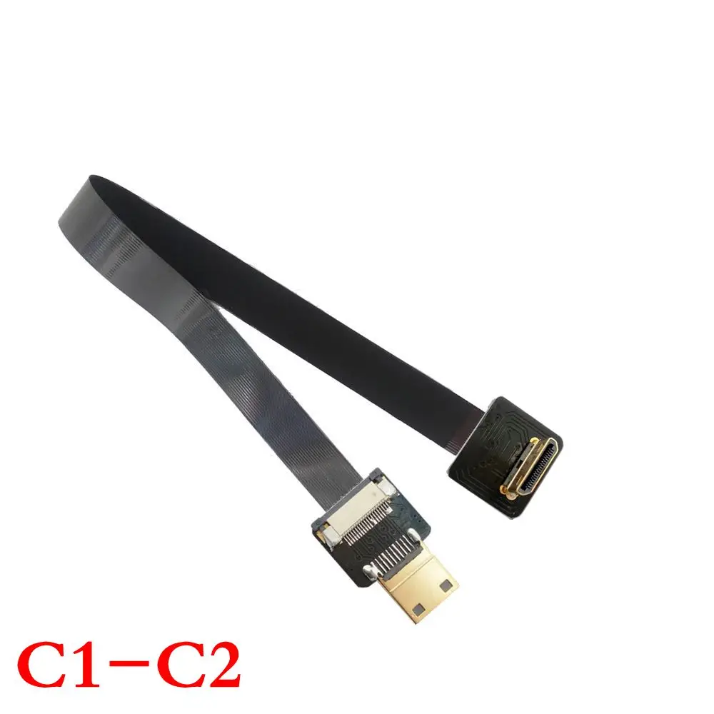 Mini HDMI Male to Mini HDMI Male FPC Flat FPV HDMI Cable 10cm 20cm 30cm 50cm 100cm for Multicopter Aerial Photography