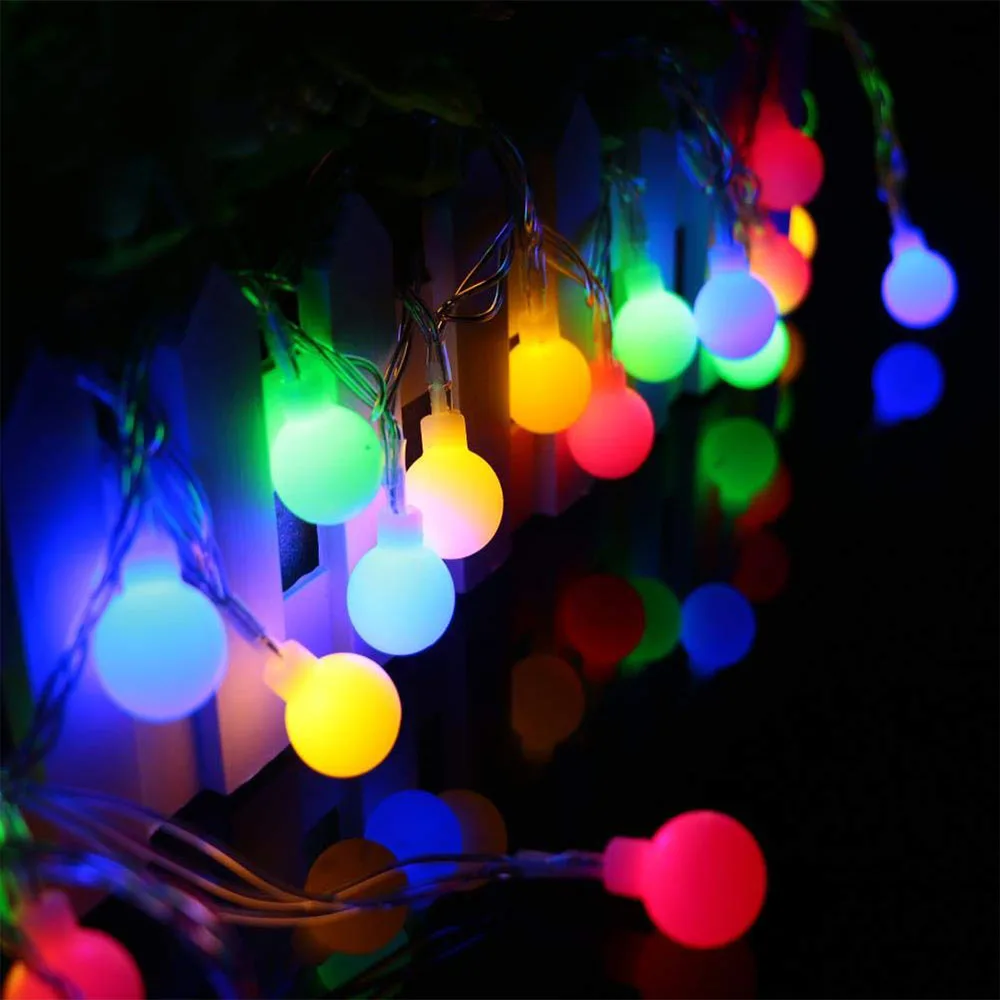 6 м/10 м светодиодный шар струнные огни USB/Батарея Вспышка рождественские Волшебные гирлянды Открытый водонепроницаемый для праздничной вечеринки декоративный светильник для дома