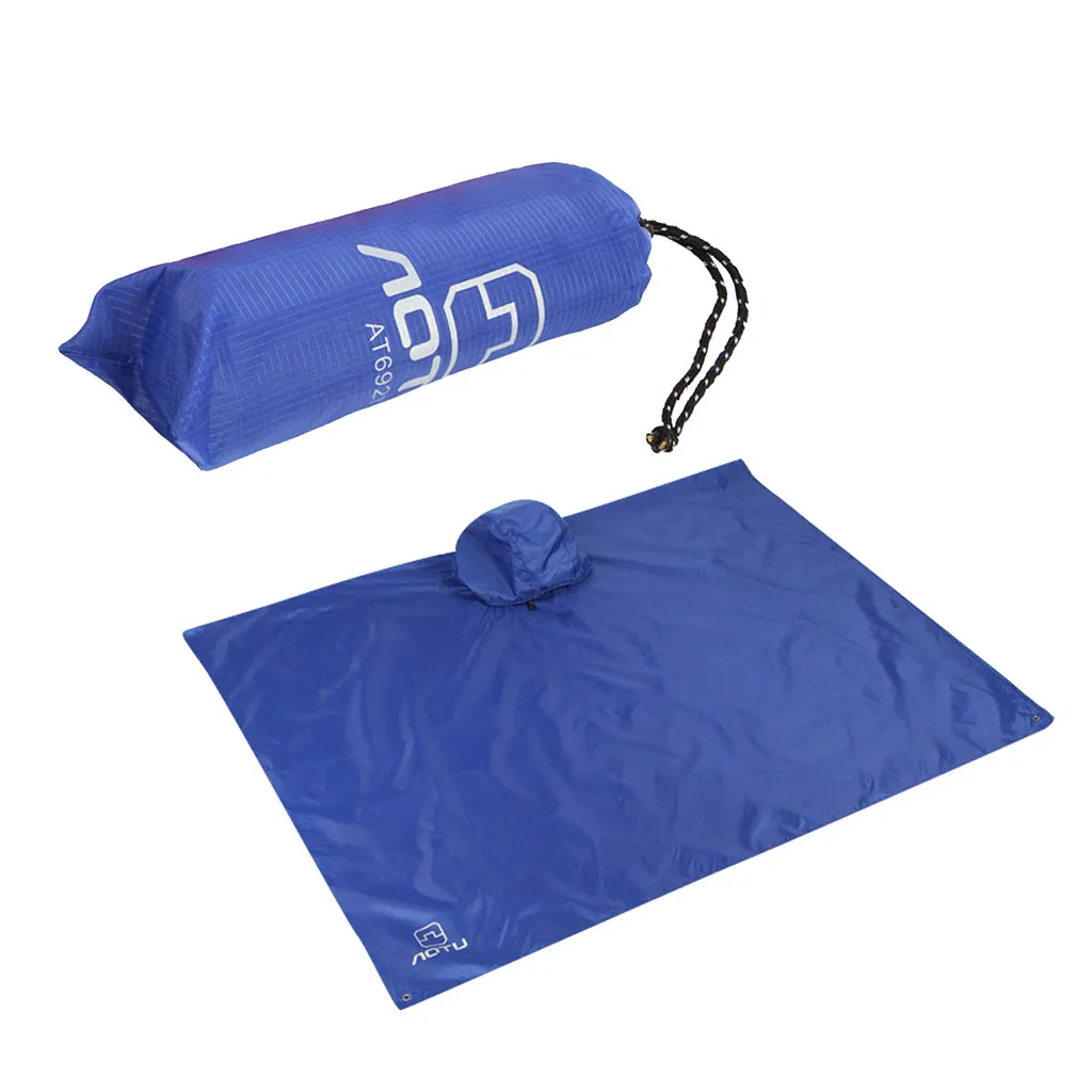 

2019 NewThree-in-one multi-function backpack raincoat Outdoor mountaineering poncho Moisture picnic cloth picnic mat