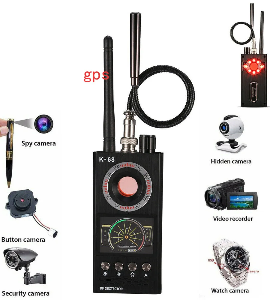 Anti-Spy Detector Hidden Camera GSM Audio Bug Finder GPS Signal Lens RF Tracker