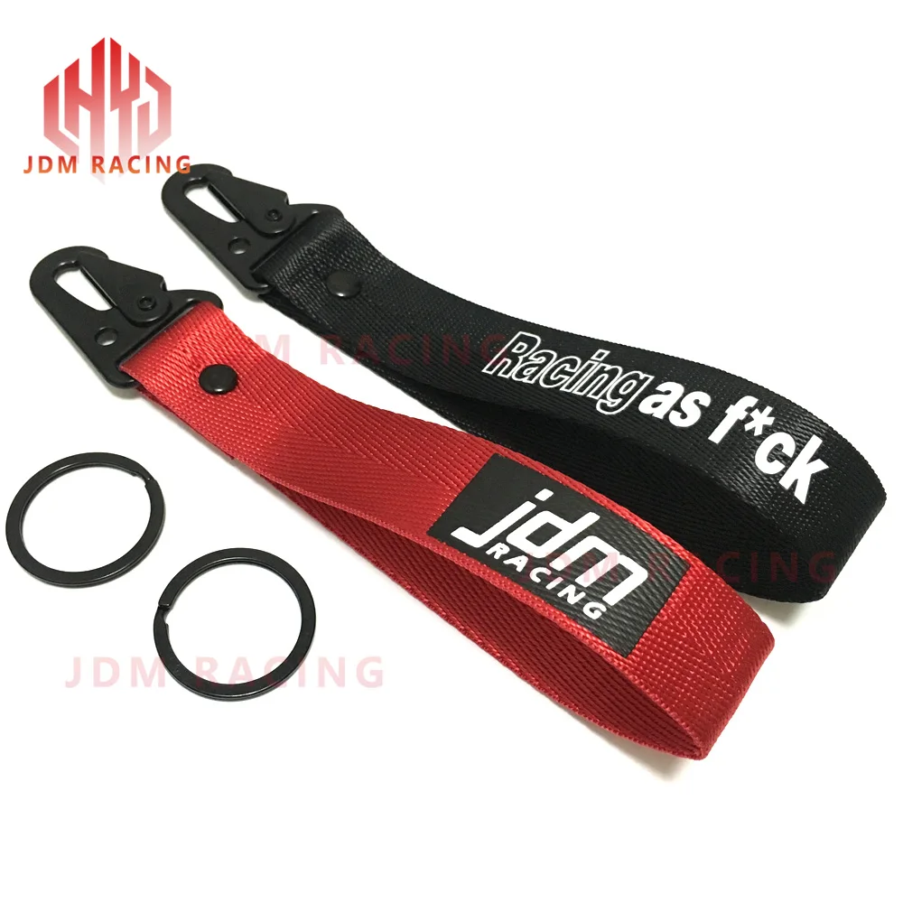 

JDM RACING Key Chain for Men and Women car key keychain Wrist Strap Key Holder Rope Car Gift Key Chains Keychain Keyfob Keyring