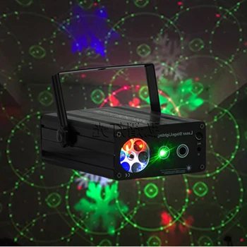 

Hight Quality Mini aluminium alloy 2in1 LED Laser Disco Stage Light Party Pattern Lighting Projector Show laser projector