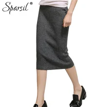 *#Best Price Sparsil Women Spring Slim Pencil Skirt Solid Color All Match Knee-Length Knitted Skirts *#Best Price Sparsil Women Spring Slim Pencil Skirt Solid Color All Match Knee-Length Knitted Skirts