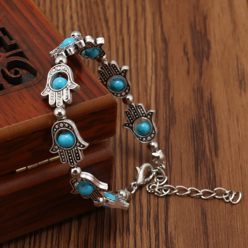 Kelistom Evil Eye Hamsa Hand Charm Anklet for Women Teen India | Ubuy