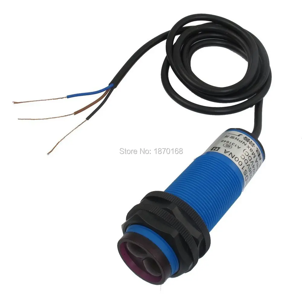 

E30-ds100na 6-36VDC 3 - 120 cm sensor, Npn ada 3 kabel saklar fotolistrik