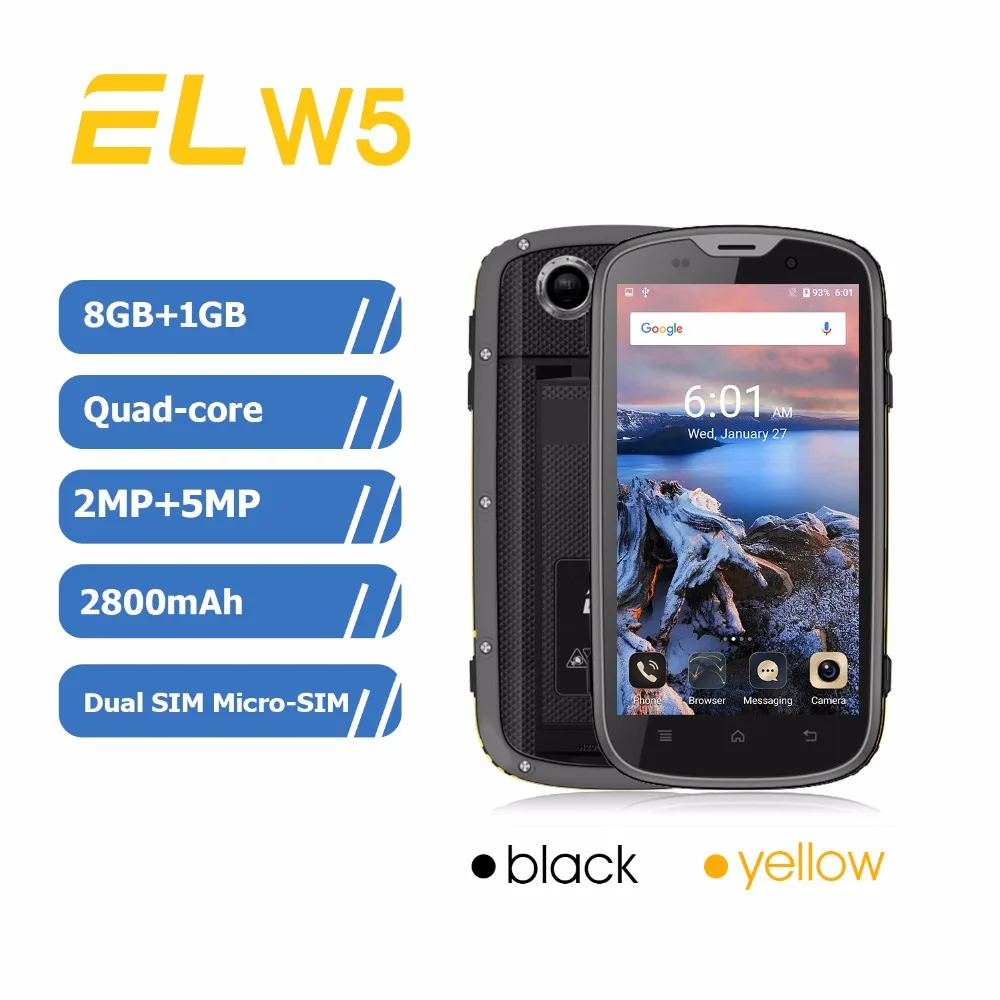 E & L W5 teléfono móvil Android teléfonos originales impermeable a prueba de golpes a prueba teléfono Quad Core teléfono táctil Smartphone 4G desbloqueado los teléfonos móviles E & L W5 teléfono móvil Android teléfonos originales impermeable a prueba de golpes a prueba teléfono Quad Core teléfono táctil Smartphone 4G desbloqueado los teléfonos móviles