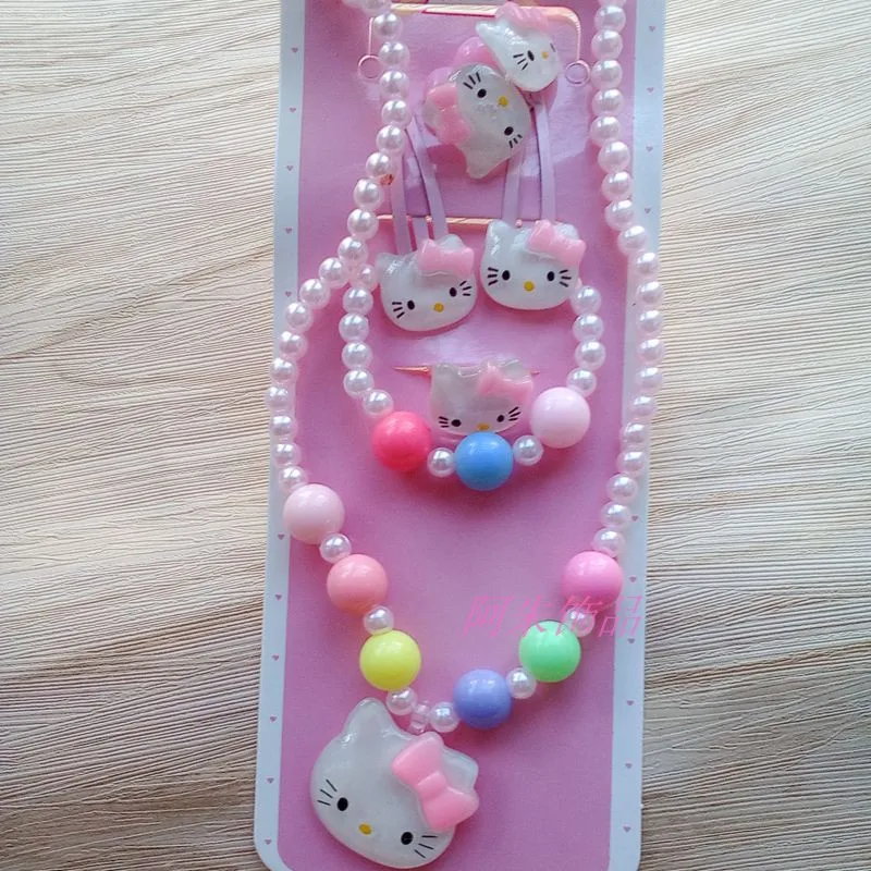 Модный конский хвостик волос Луки рисунок «Hello Kitty» Детские аксессуары для волос заколка для волос на голову ремешок повязка на голову для девочек