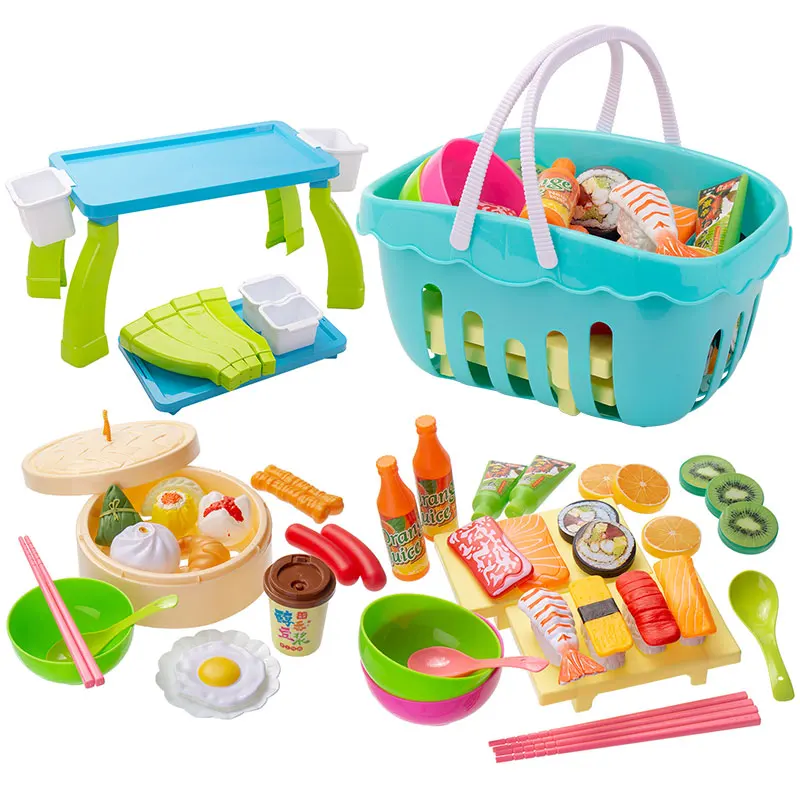 

roll playing game miniature pretend play kitchen set simulation Japanese food sushi toy set plastic cuisine funny party game kid