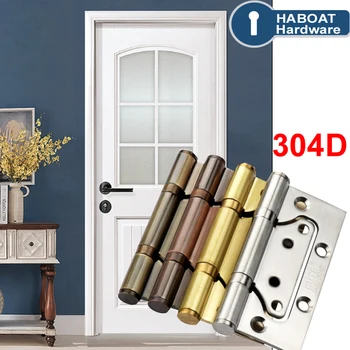 

HA1009 Noise-free Door Hinge Stainless 304D for Home Bedroom Study Bathroom Accessories Office Hotel Product Building Hardware h