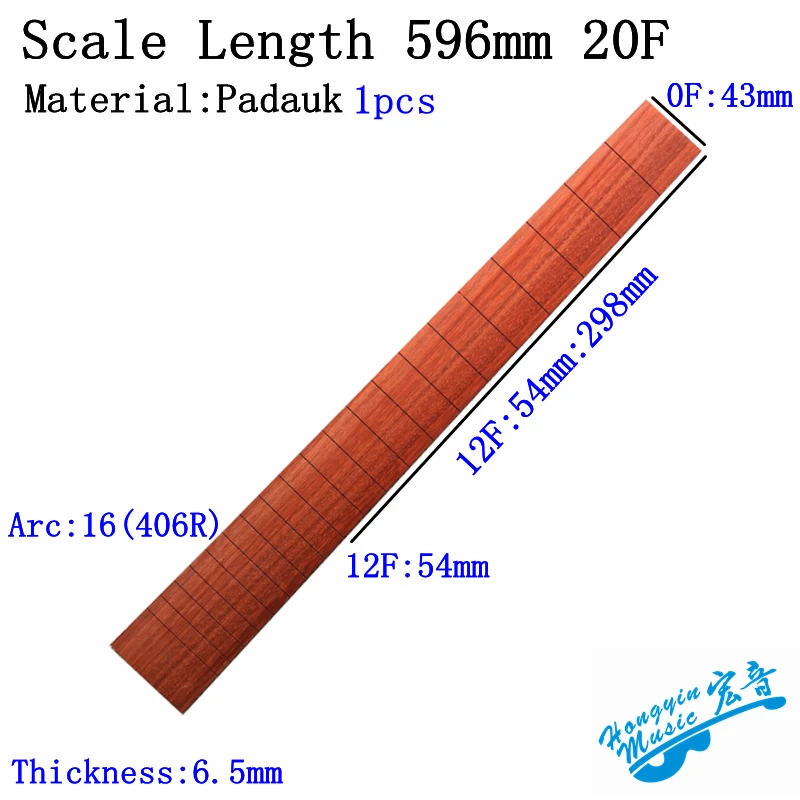 Африканский Padauk деревянный Гриф для классической гитары стандарт 650 мм аккорд длина полуобработанный гриф Pterocarpus Soyauxii