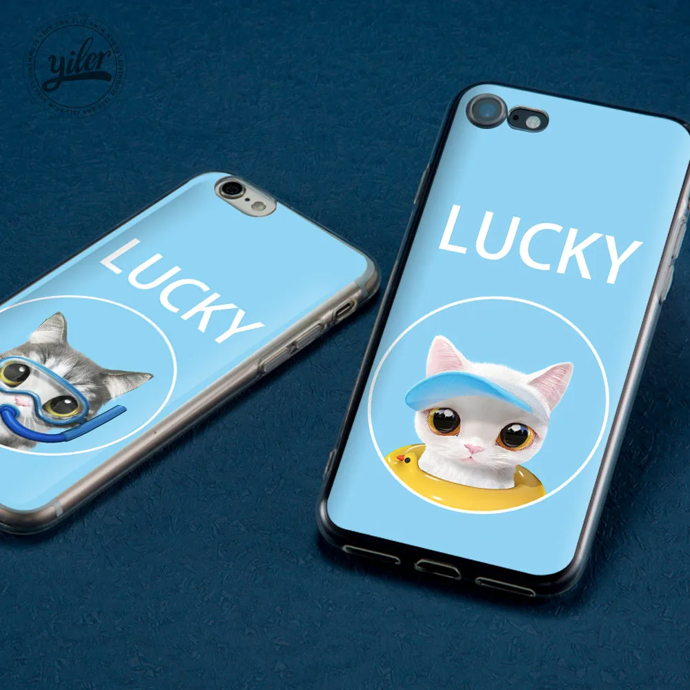 Модный чехол Lucky Dog Pink Cat Coque чехол для iPhone 7 для iPhone XS Max чехол для iPhone 6 S Чехол 7 plus 5 5S SE 8 6 7 X чехлы