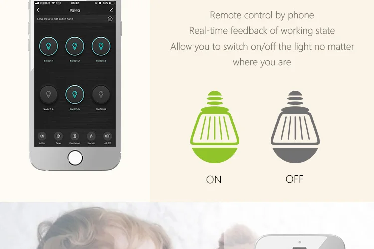 8 gang luz wifi interruptor 600w, compatível alexa google