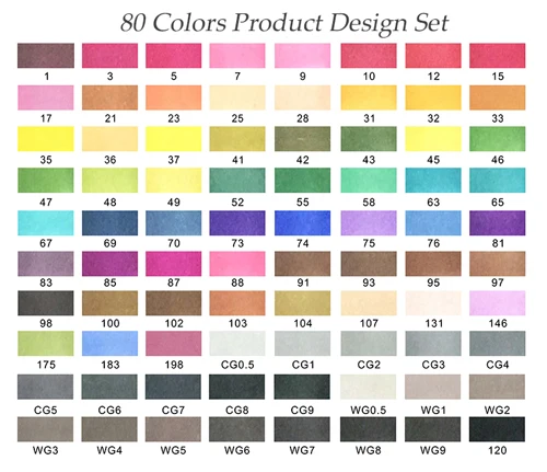 Превосходный 218 цветной набор маркеров, двойная головка, маркер, ручка на спиртовой основе, маркер для набросок рисунок, ручка, товары для рукоделия - Цвет: 80 Product Set