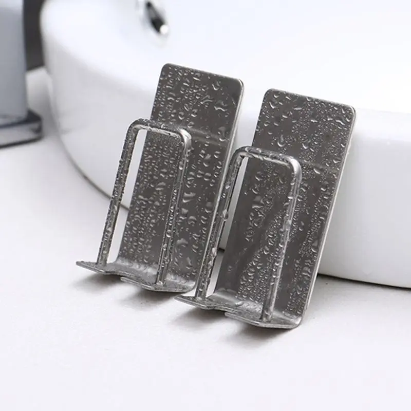 

Stainless Steel Adhesive Wall Mounted Sticker Hook Holder Bathroom Toothbrush Cup Rack Towel Hanger Home Supply
