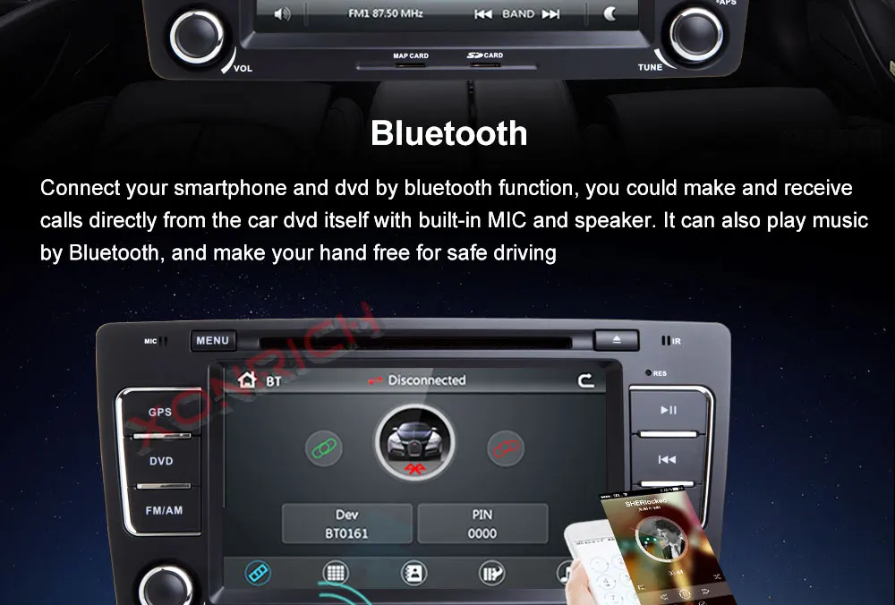 Perfect Car Multimedia player GPS Autoradio 2 Din 7 Inch For SKODA Octavia 2009-2013 Bluetooth FM Radio RDS WIFI DVR SD 4