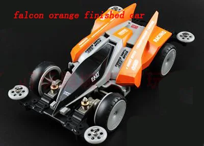 Янг Кай четыре колеса DIY автомобиль с MA шасси двойной вал двигатель Аватар/тире метеоры/Сокол/скорость молния Мини 4WD модели автомобилей - Цвет: Falcon orange