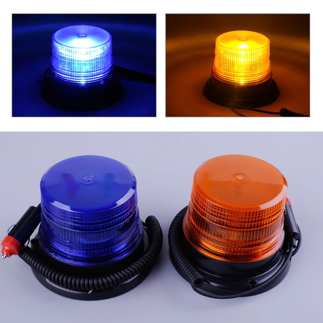

beler 12V Car Truck Bus Beacon Rotate Strobe Magnetic Flash Emergency Beacon Strobe Light Warning Alarm Flash LED Lamp