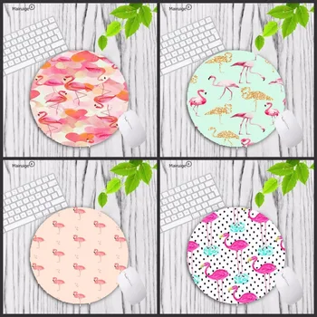 

Mairuige Flamingos Gaming Mousepad Round Mouse-pad Speed Computer Gamer Mousepad for Laptop PC Notebook